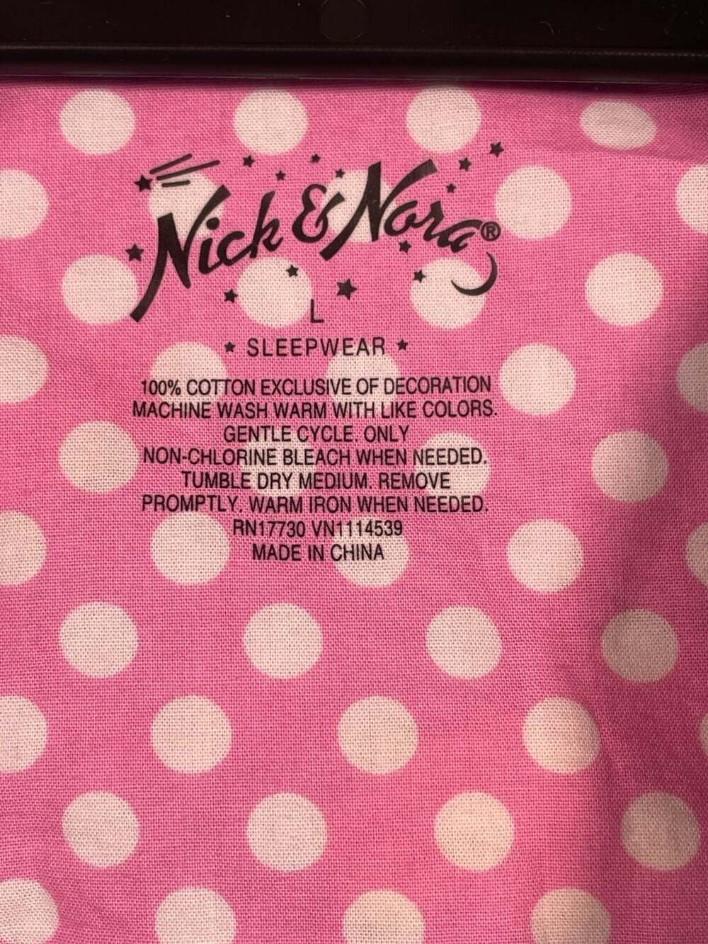 Nick & Nora Sock Monkey Spa Day 100% Cotton Pajama Set Size L - Picture 3 of 8